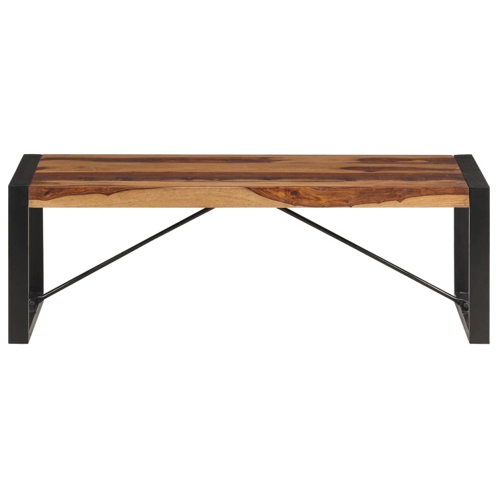 Rustic Wooden Coffee Table with Metal Frame K590