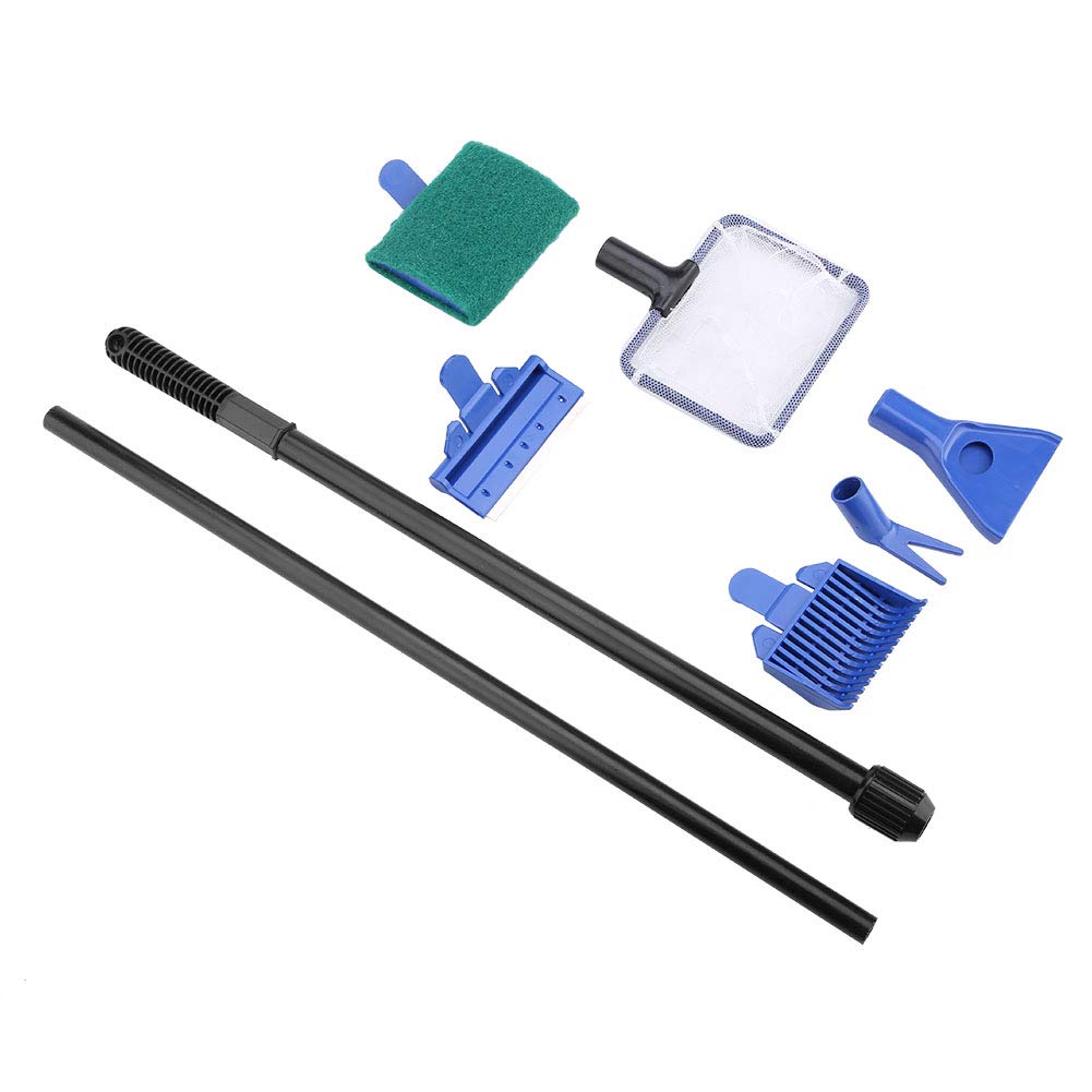 5 in 1 Retractable Aquarium Cleaning Kit with Stainless Steel Scraper F174