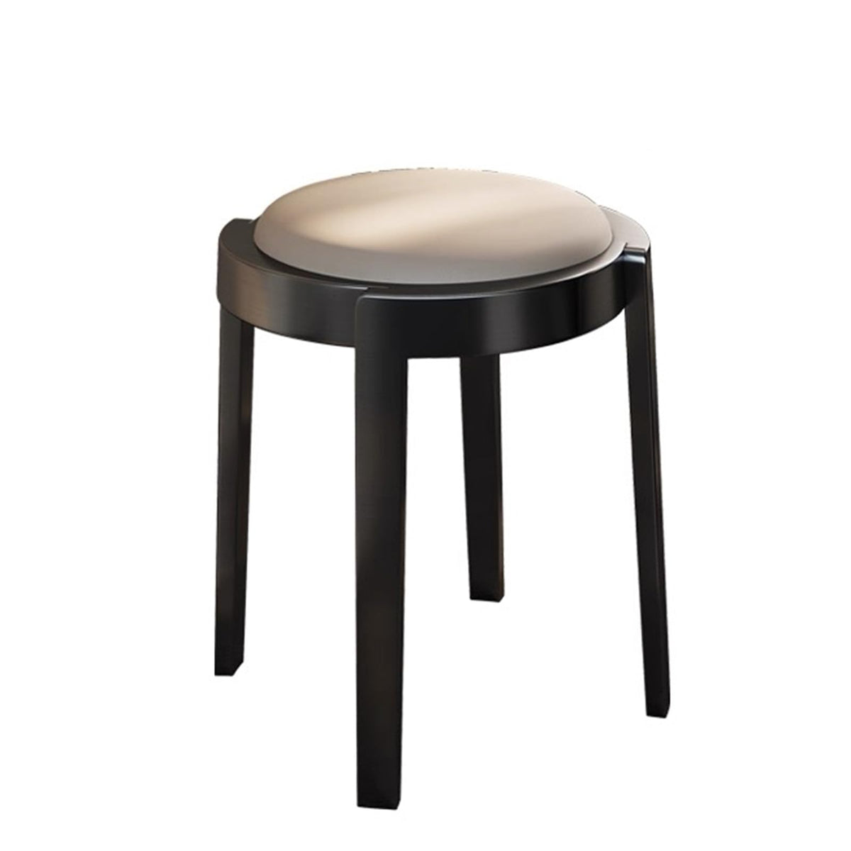 Round Stackable Stainless Steel Microfiber Leather Stools Z464
