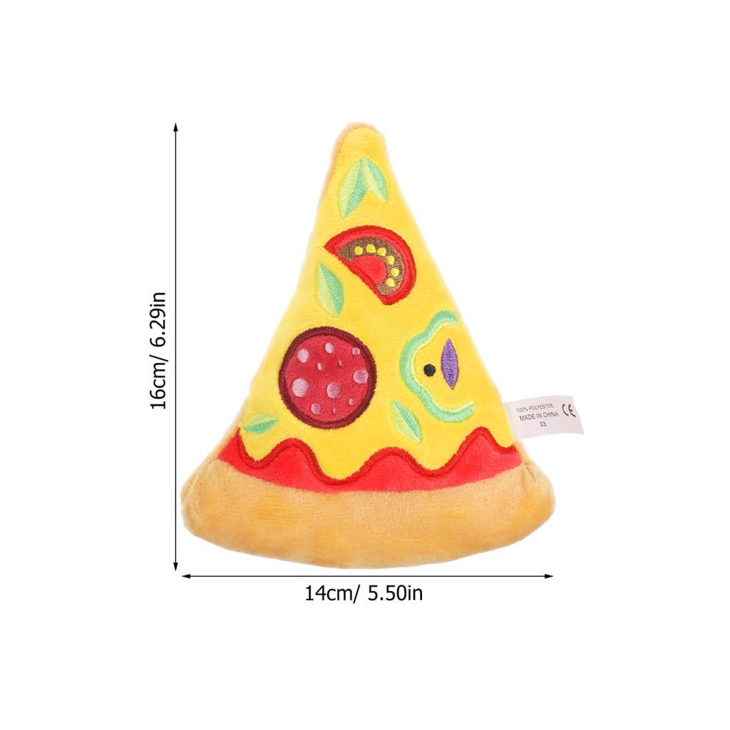 Squeaky Pizza Plush Dog Chew Toy 1 Pack I572599