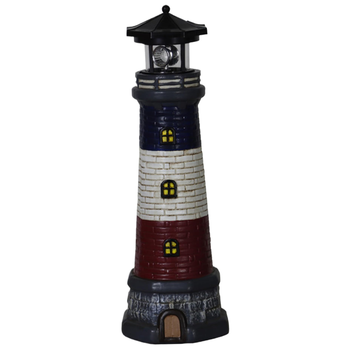 15" Tall Waterproof Resin Lighthouse Lamp with Rotating LED O474551