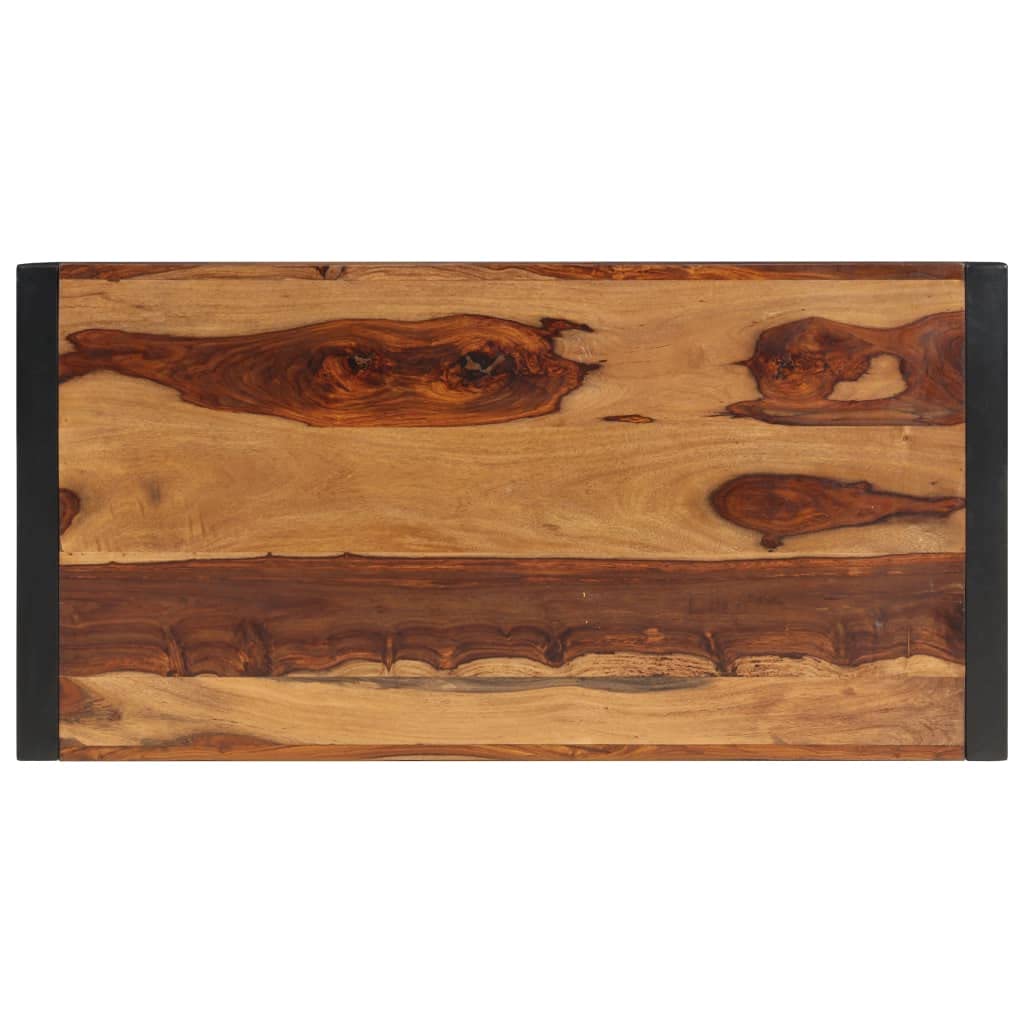 Rustic Wooden Coffee Table with Metal Frame K590