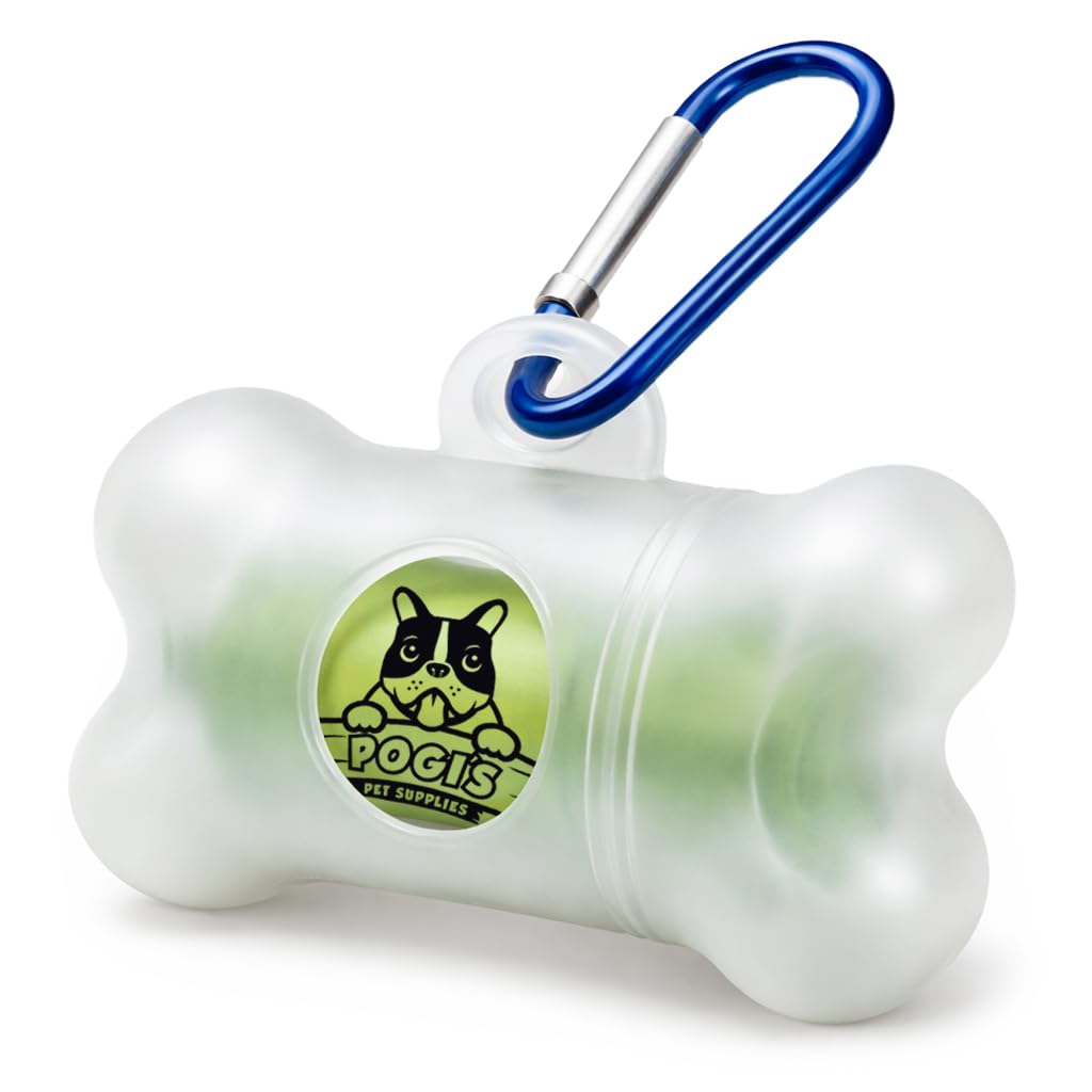 Dog Poop Bag Holder & Dispenser with 15 Unscented Bags E935