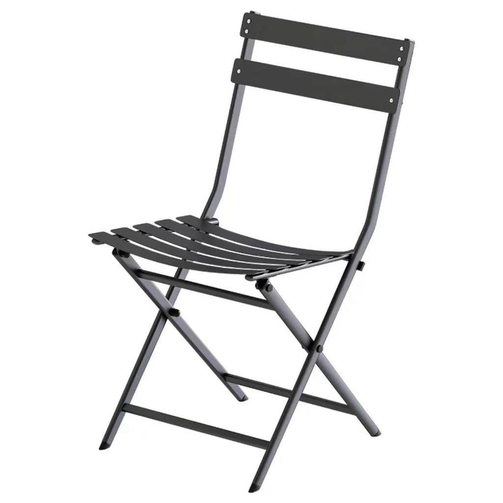 18 Inch Folding Bar Stool with Backrest Black K2317