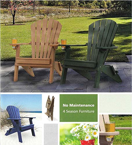 4 Season Cedar Foldable Adirondack Chair with Cup Holder W767