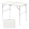 3FT Adjustable Height Aluminum Folding Camping Table Y8446
