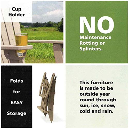 4 Season Cedar Foldable Adirondack Chair with Cup Holder W767