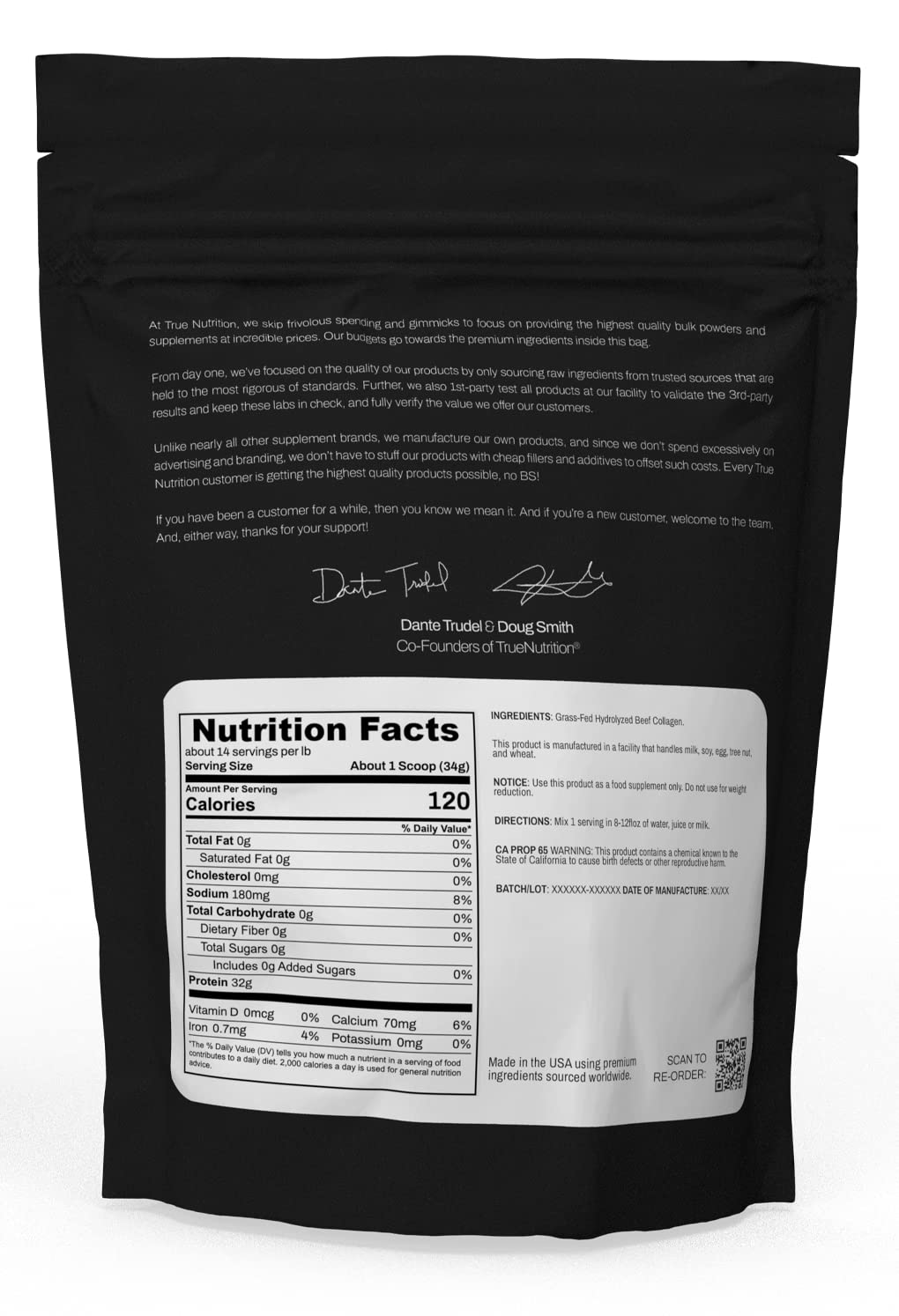 Hydrolyzed Collagen Powder, Unflavored, 1lb T929
