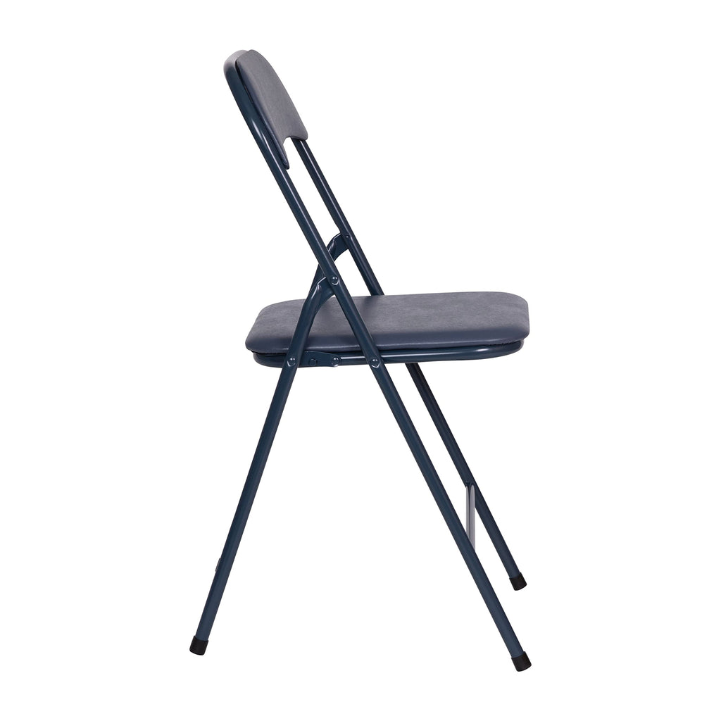 Navy Square Folding Card Table and Chairs Set P887