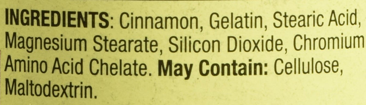 Cinnamon 500mg Plus Chromium 2 Bottles of 180 Capsules R568969