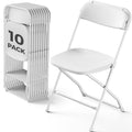 White 10 Pack Heavy Duty Folding Chairs I661284