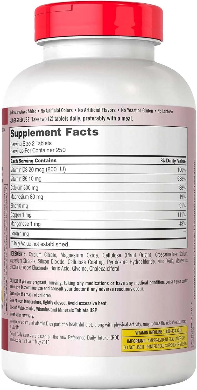 Calcium Citrate 500mg with Magnesium, Zinc and Vitamin D3 500 Tablets N16872