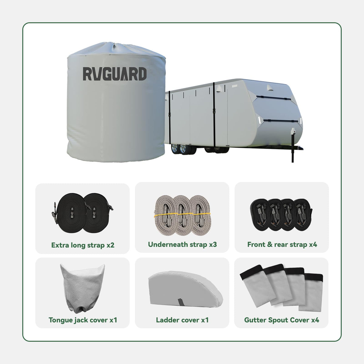 Grey 27'-30' RV Travel Trailer Cover K346