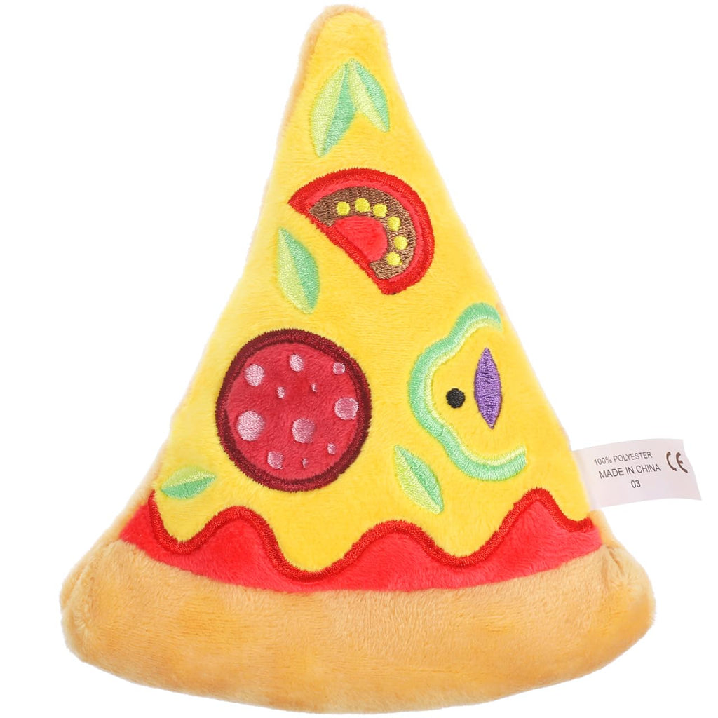 Squeaky Pizza Plush Dog Chew Toy 1 Pack I572599