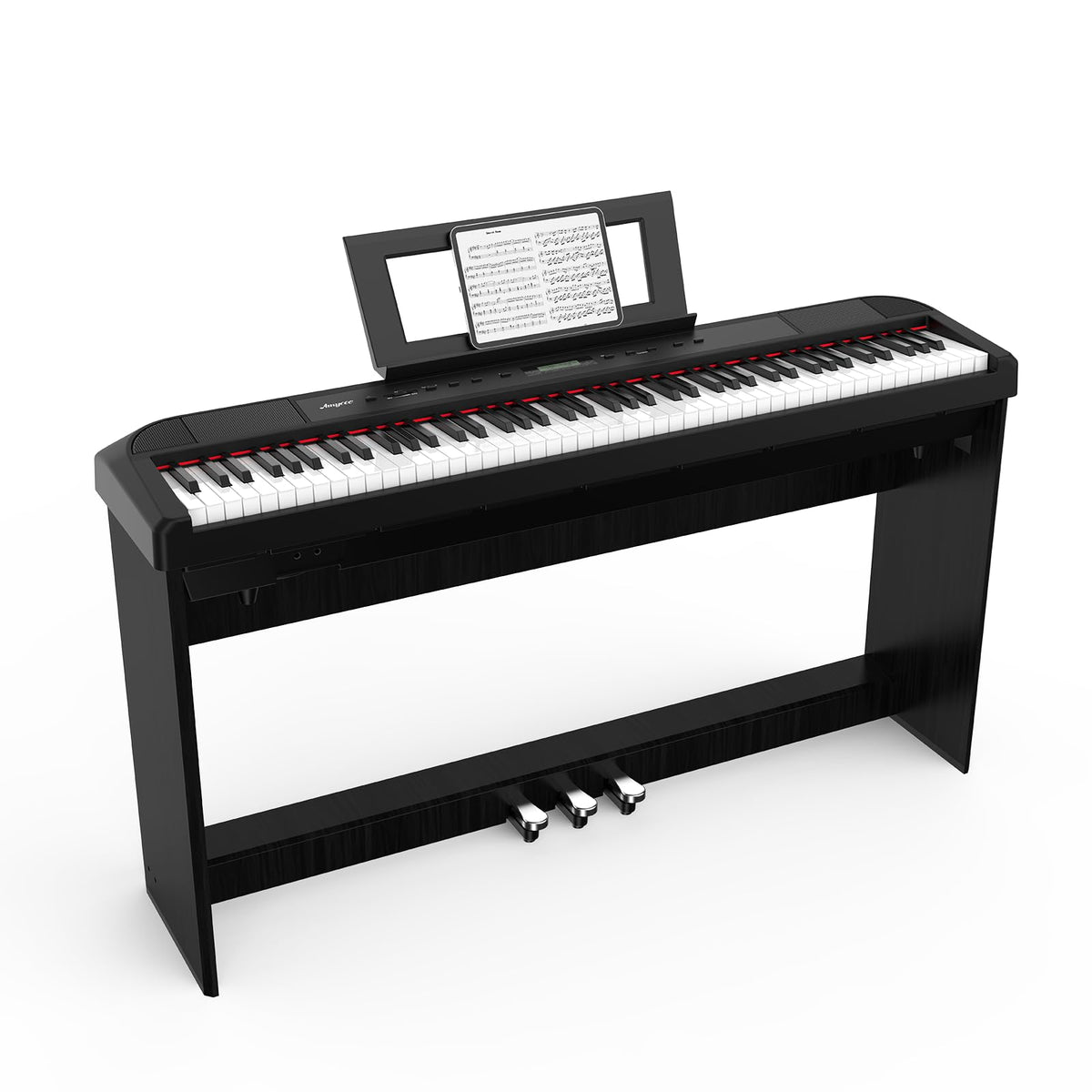 88 Keys Weighted Hammer Portable Electric Keyboard Piano with Stand E65712