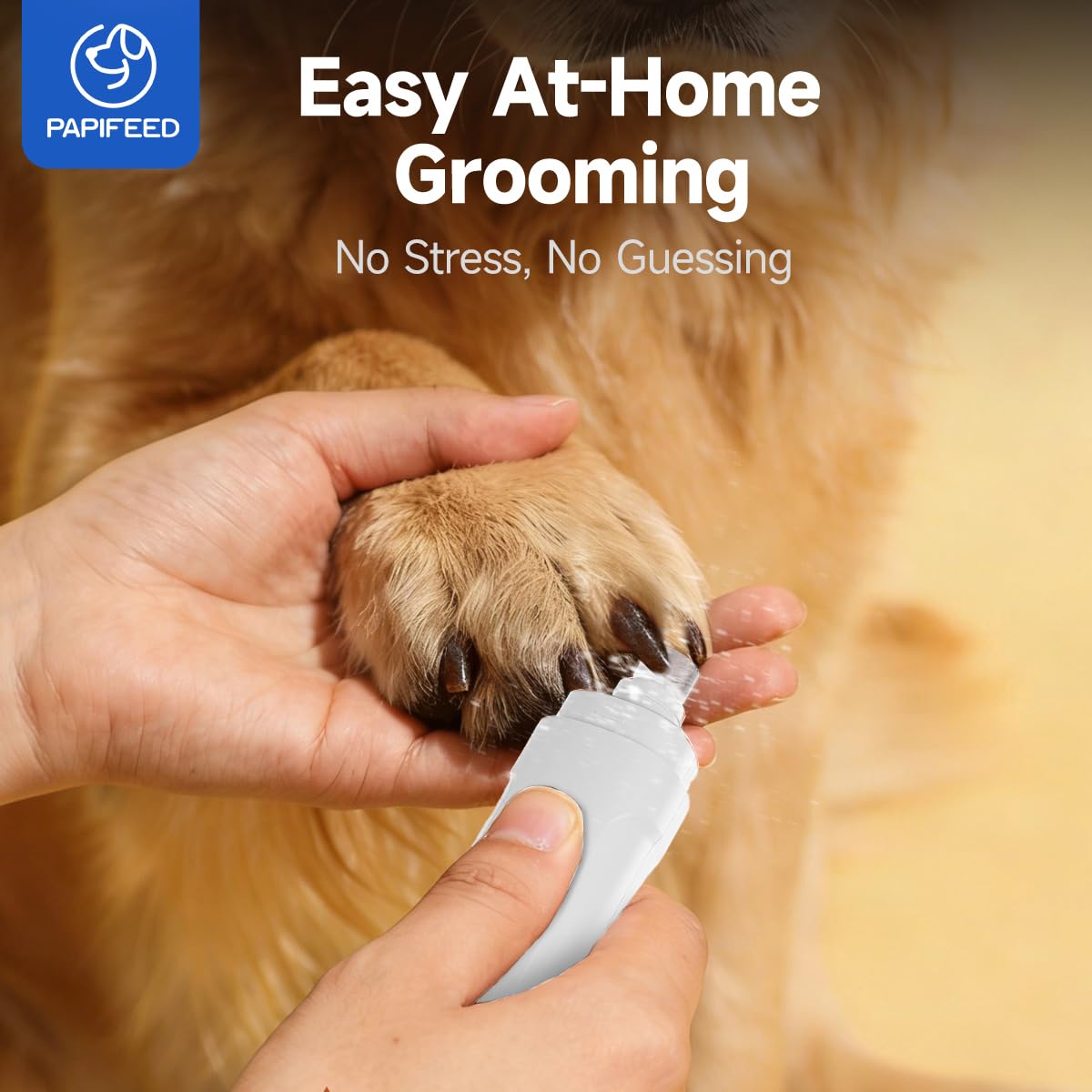 Ultra Quiet 3-Speed Rechargeable Dog Nail Grinder with LED Light D631370