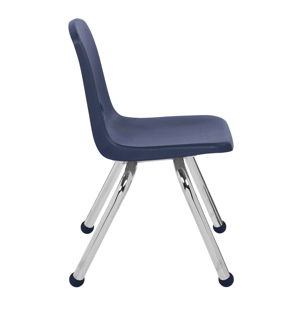 12" School Stack Chair with Ball Glides, Navy, 6-Pack W460