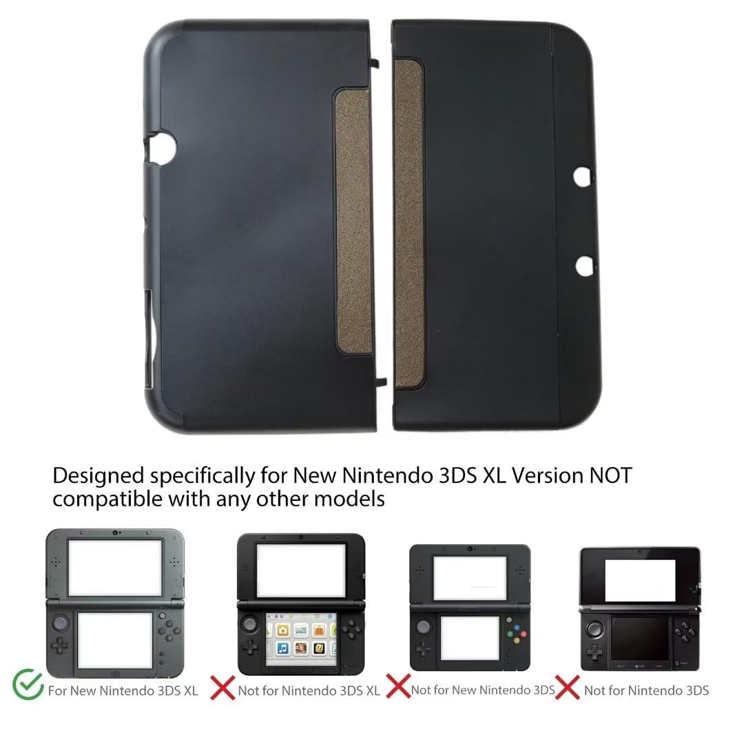 Hard Shell Protector Case Cover for Nintendo 3DS LL XL - Black M883