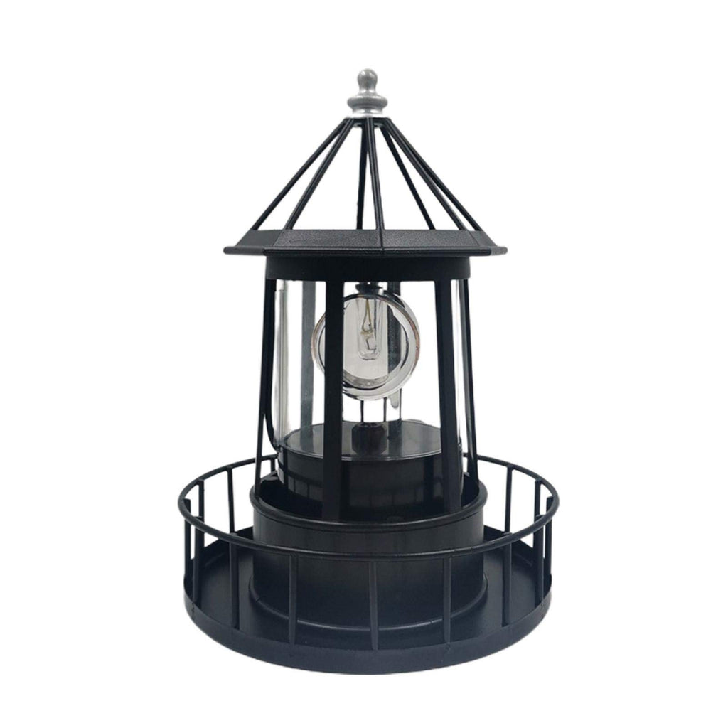 Solar Powered Lighthouse LED Rotating Waterproof Lawn Light B2633