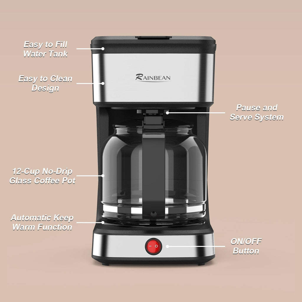 12-Cup Drip Coffee Maker with Glass Carafe Z754