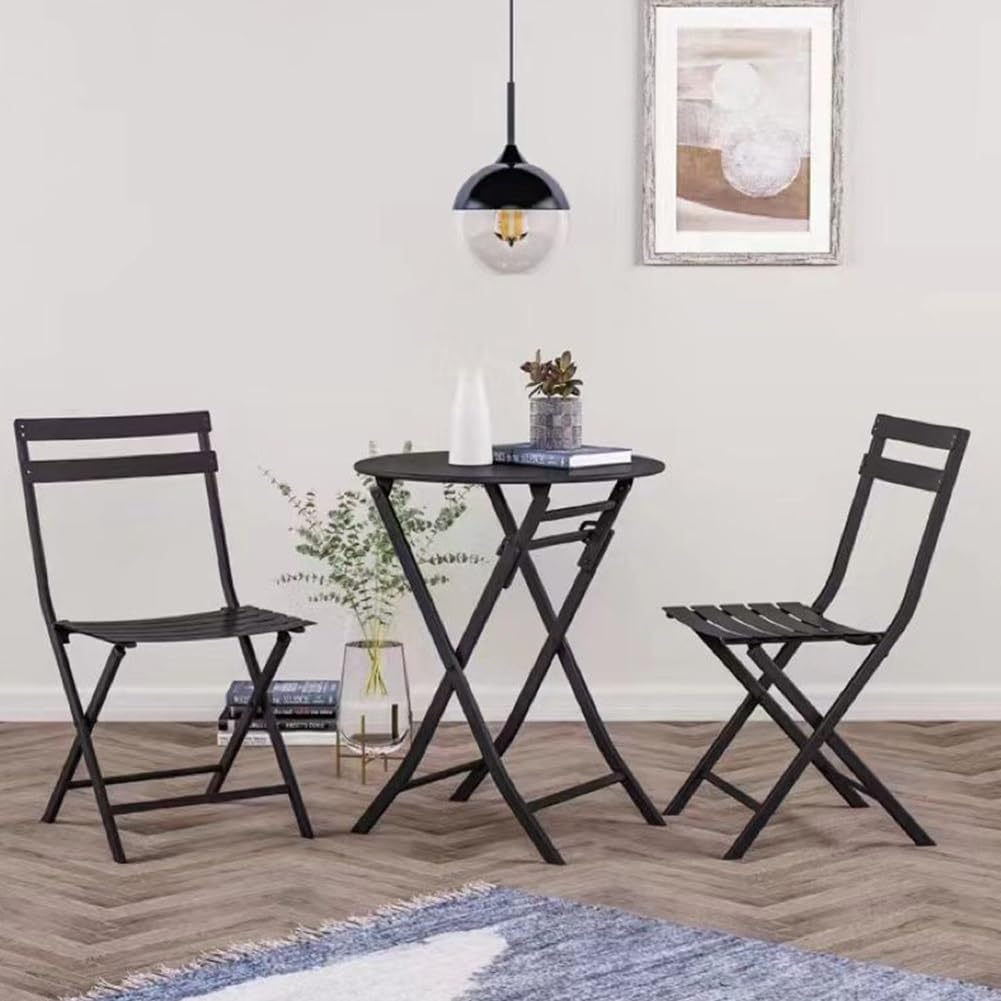 18 Inch Folding Bar Stool with Backrest Black K2317