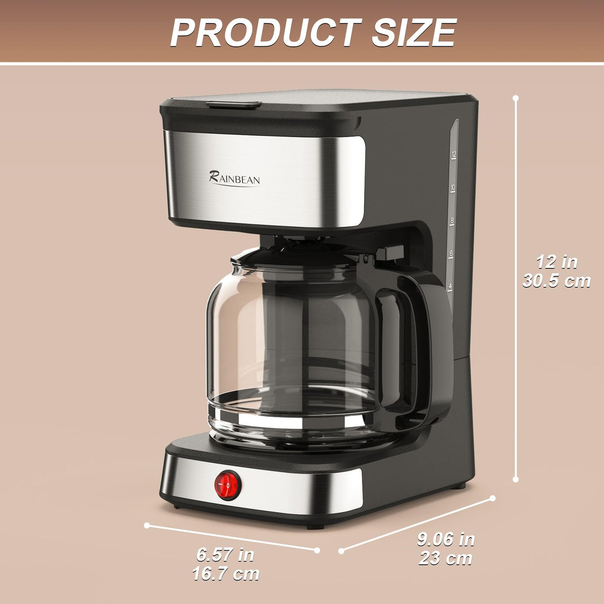 12-Cup Drip Coffee Maker with Glass Carafe Z754