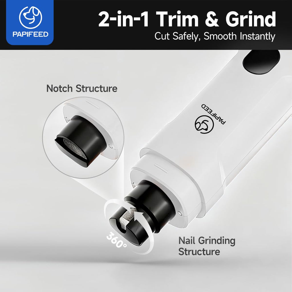 Ultra Quiet 3-Speed Rechargeable Dog Nail Grinder with LED Light D631370