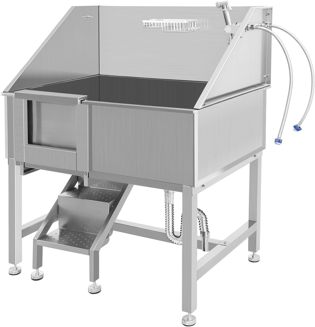 38" Stainless Steel Dog Grooming Tub with Ramp I253276
