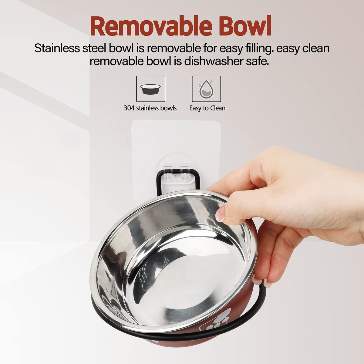 Elevated Stainless Steel Pet Bowls with Stand, 2 Packs F161276
