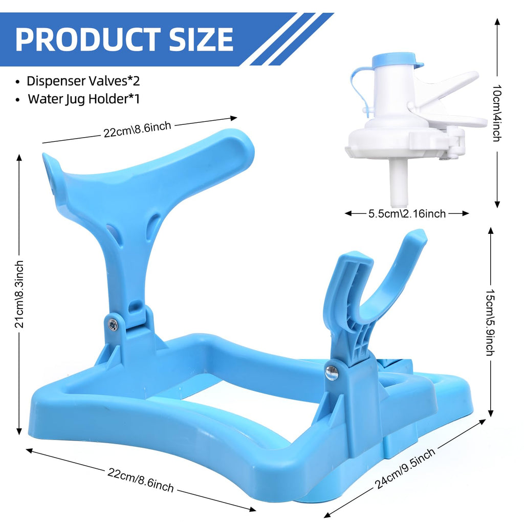 5 Gallon Collapsible Water Jug Holder and 2 Dispenser Valves G199919