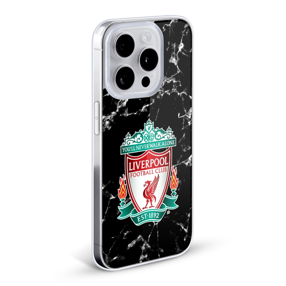 Black Crest Marble Gel Case Compatible with Apple iPhone 12 Mini V15689