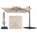 10 FT Square Offset Cantilever Patio Umbrella with 360° Rotation D122905