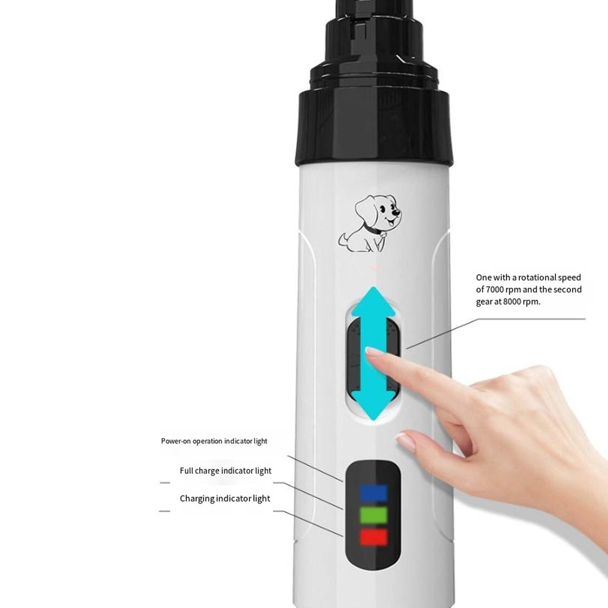 Electric Dog Nail Trimmers 2PCS Y548156