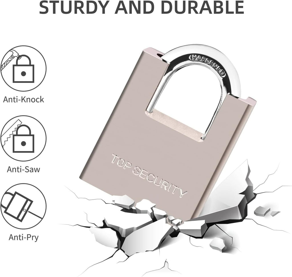 Heavy Duty Solid Brass Keyed Padlock with 4 Keys I1803