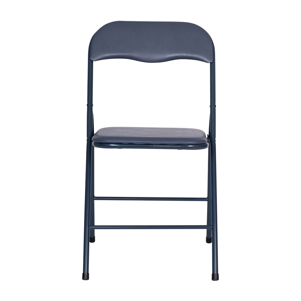 Navy Square Folding Card Table and Chairs Set P887