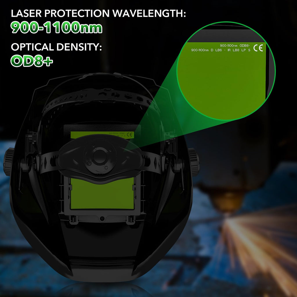 Auto Darkening Welding Helmet OD10+ Large Viewing Protective Mask Y6033