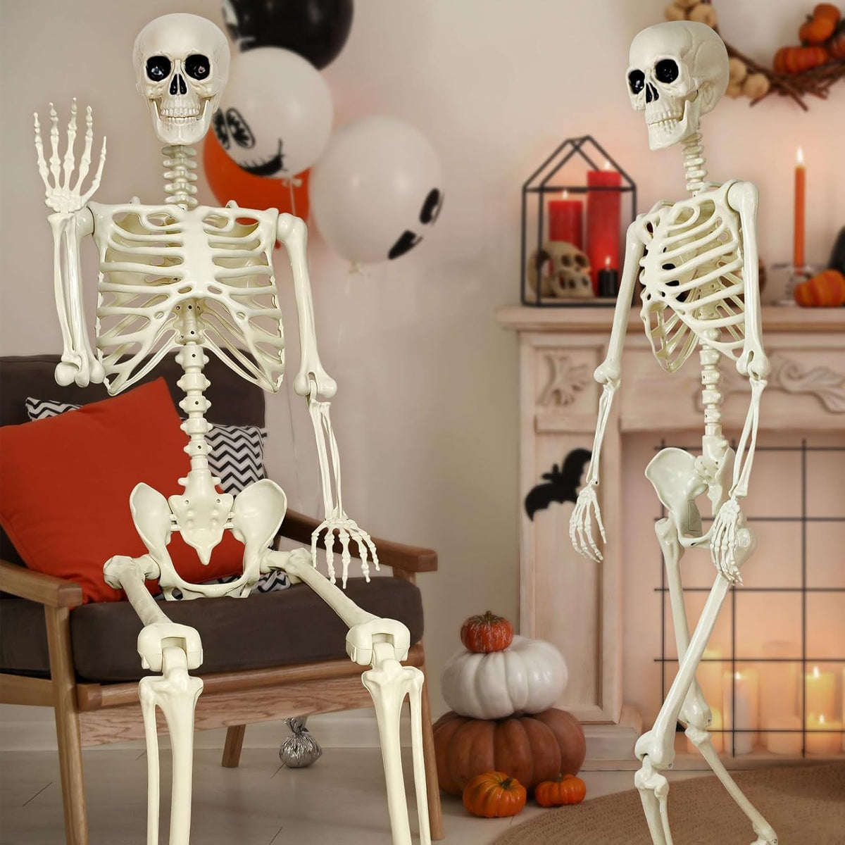 5.4FT Posable Skeleton Decorations L426