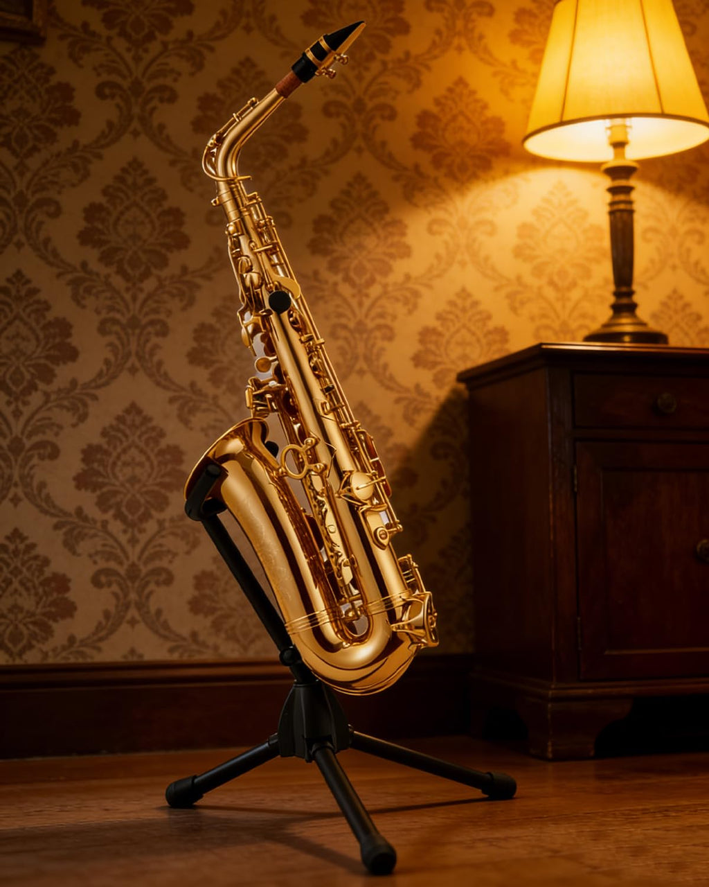 Alto Saxophone Brass Student Beginner Kit with Hard Case U50638