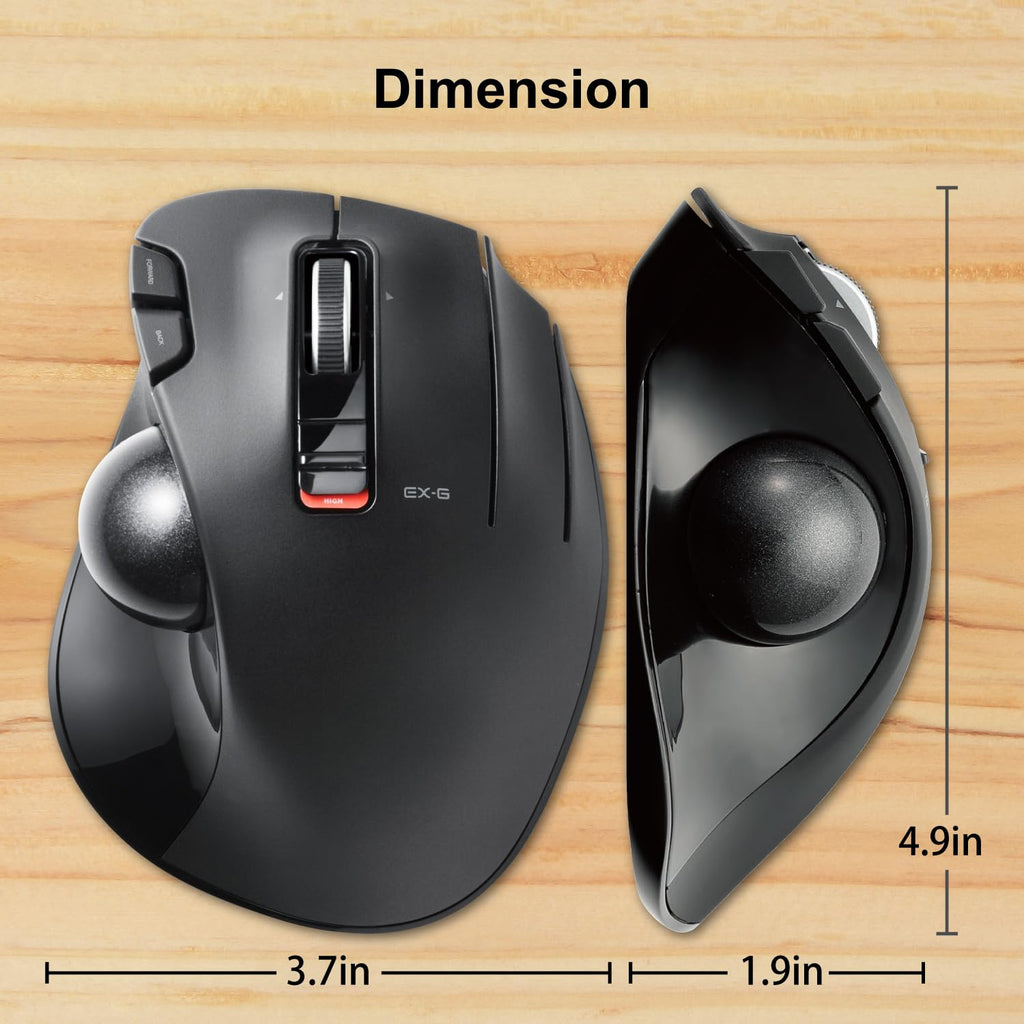 2.4GHz USB Wireless Ergonomic Trackball Mouse O97159