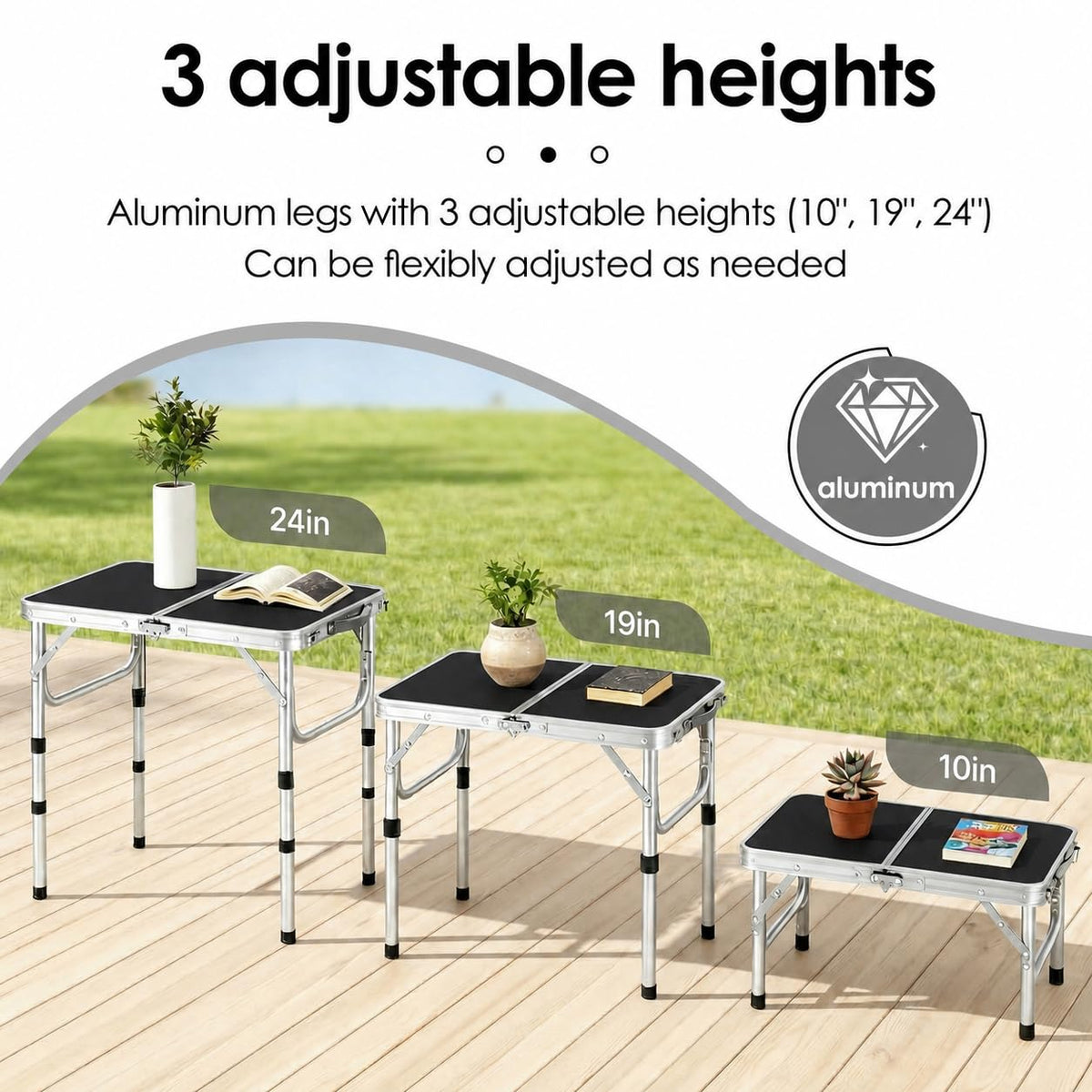 Small Folding Table 2ft with Mesh Holder G10531