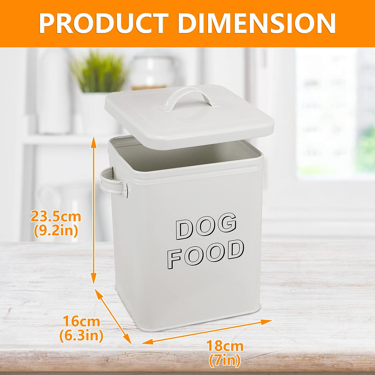 Metal Airtight Dog Food Storage Container 6 lbs K71434