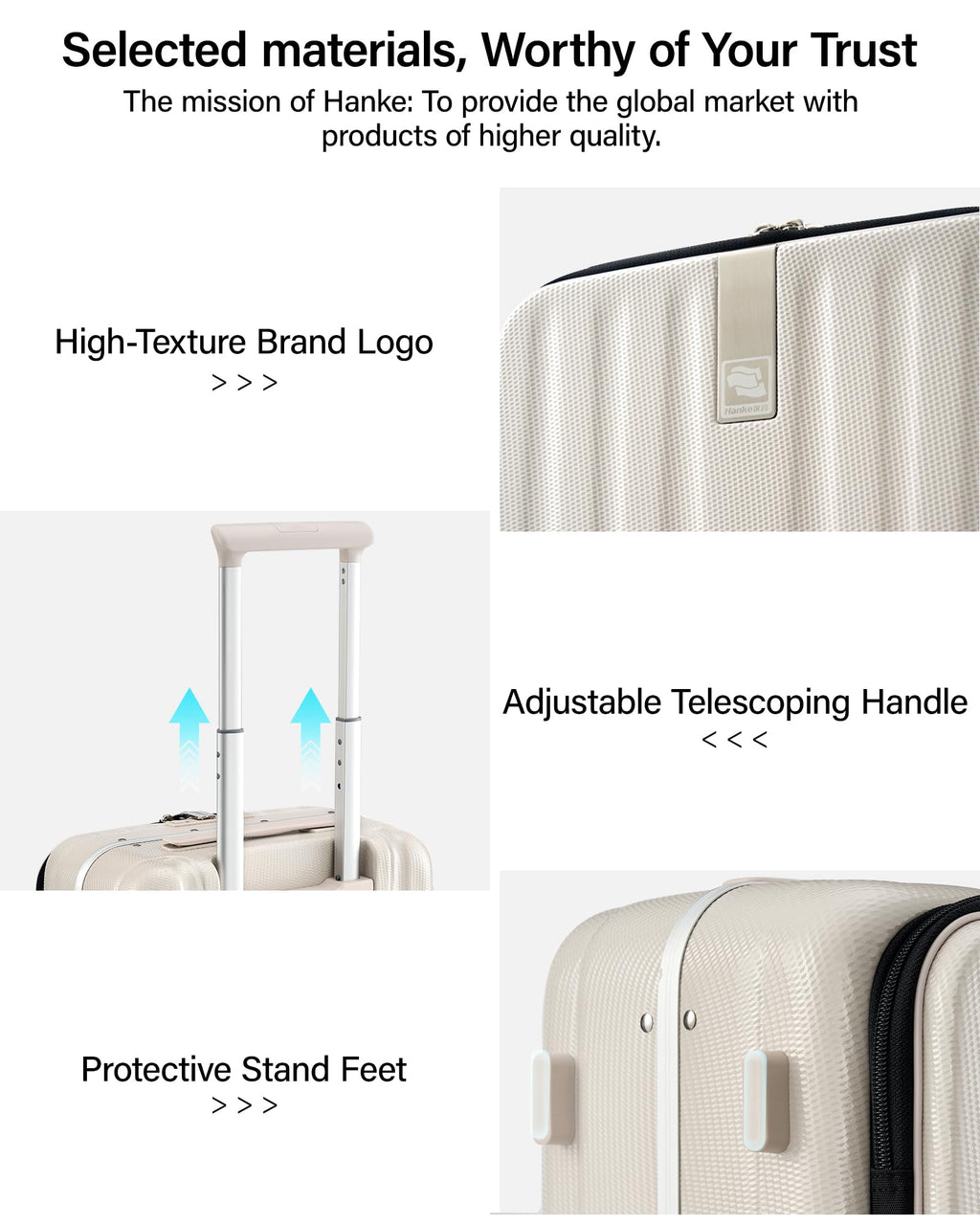 20 Inch Carry On Luggage with Wheels PC Hard Shell Suitcase E55684