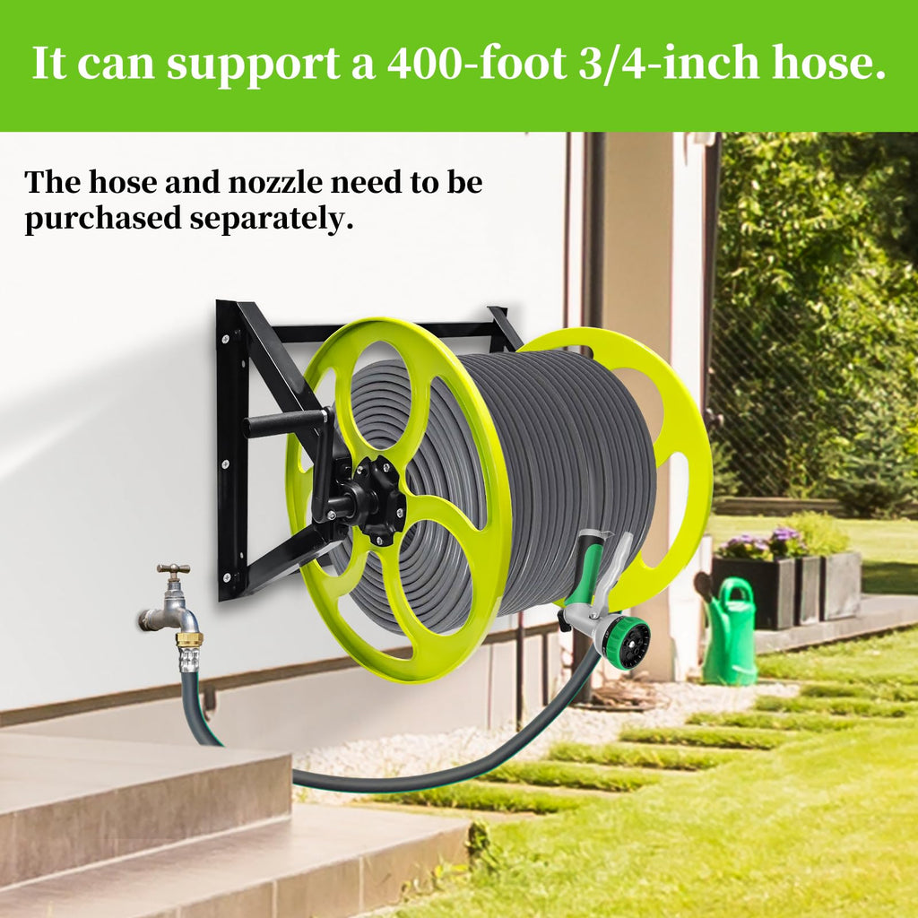 Wall Mount Garden Hose Reel 400FT Q300022