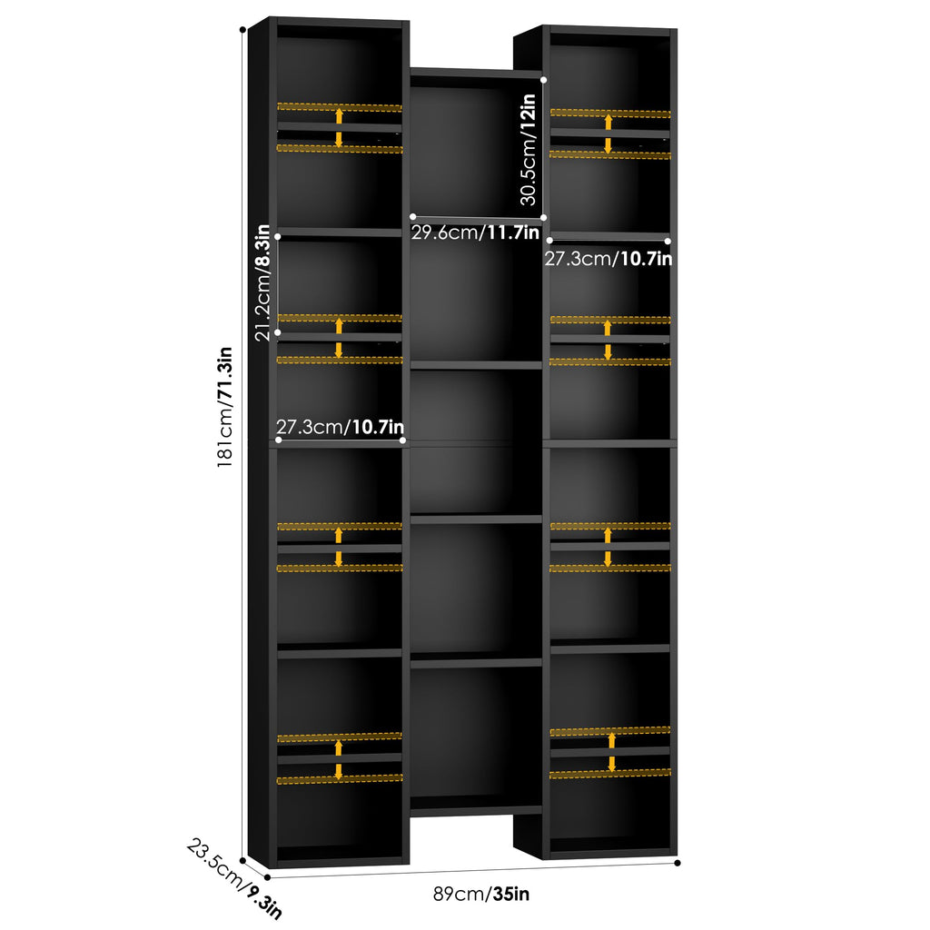71'' H Black 21 Cube Bookshelf W787