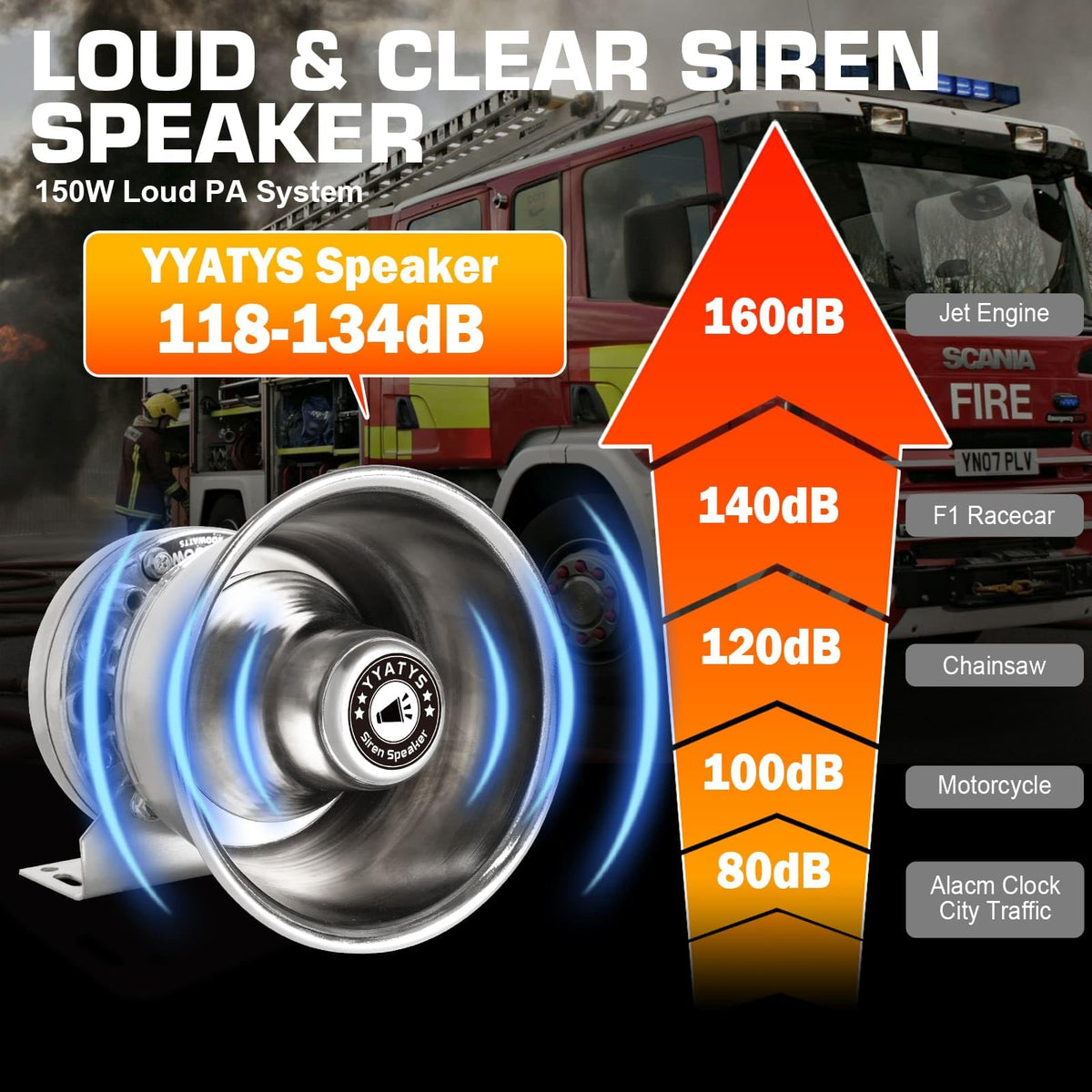 200W IP67 Waterproof Emergency Siren with Mic & Speaker K263