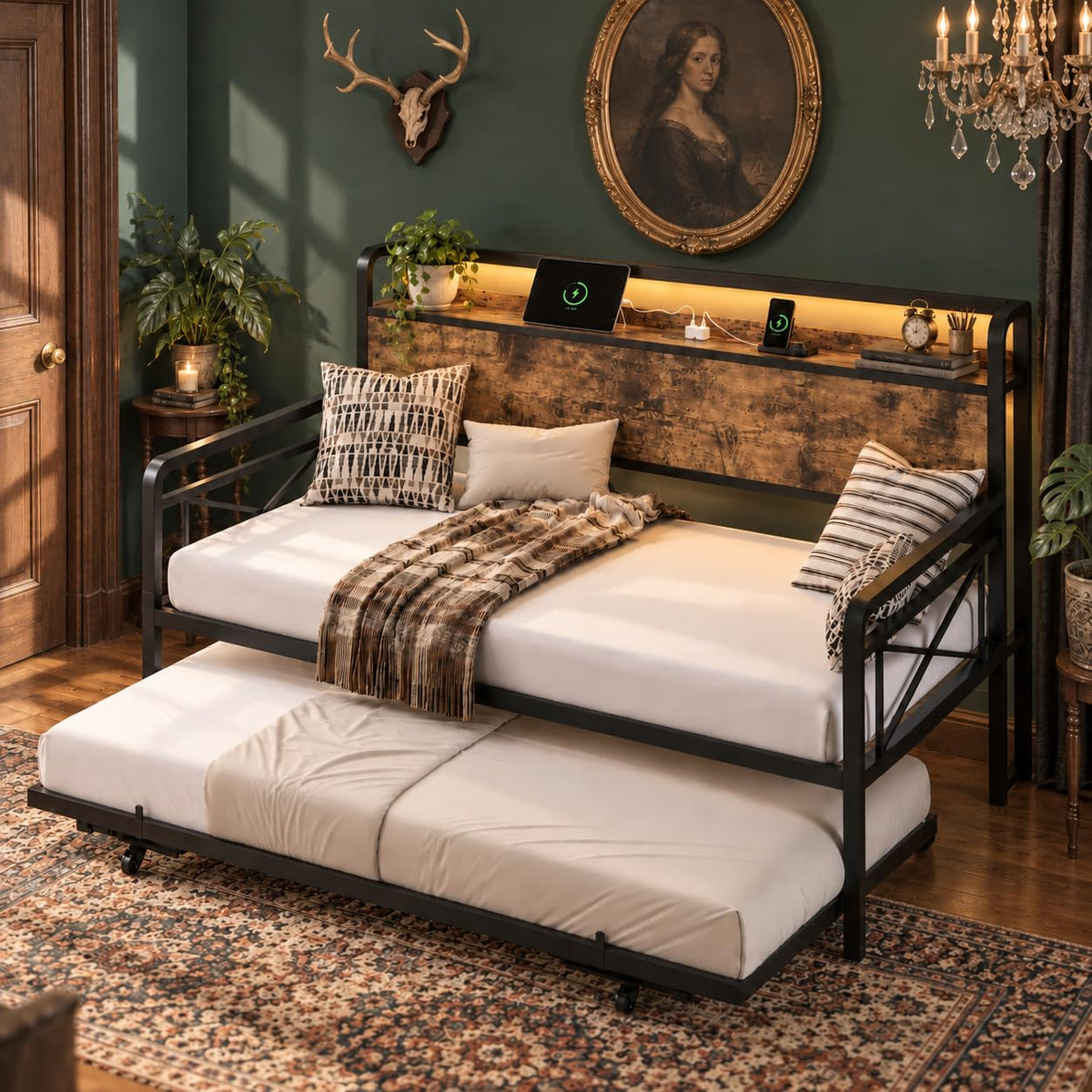 Twin Daybed with Pop Up Trundle N862