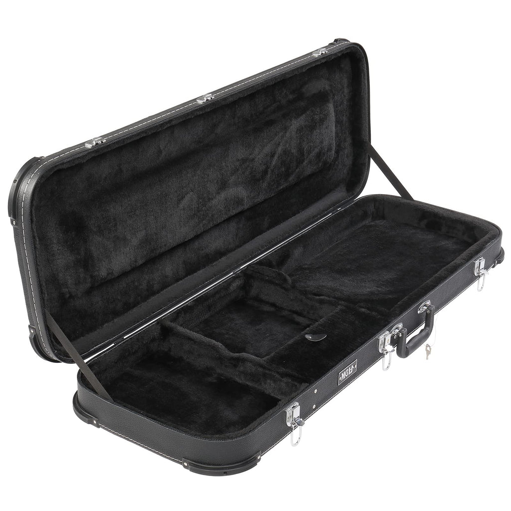 Black Electric Guitar Wood Hard Case with Handle B6016