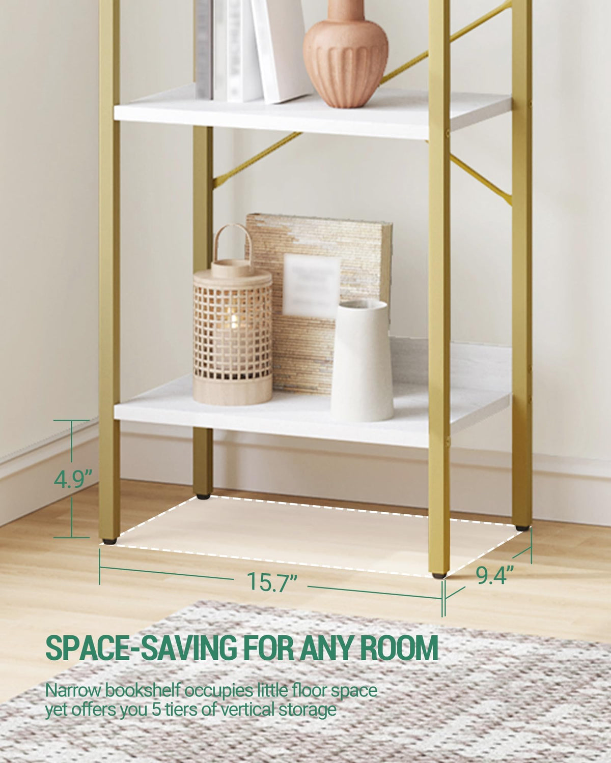 Bookshelf with 2 Hooks V13533