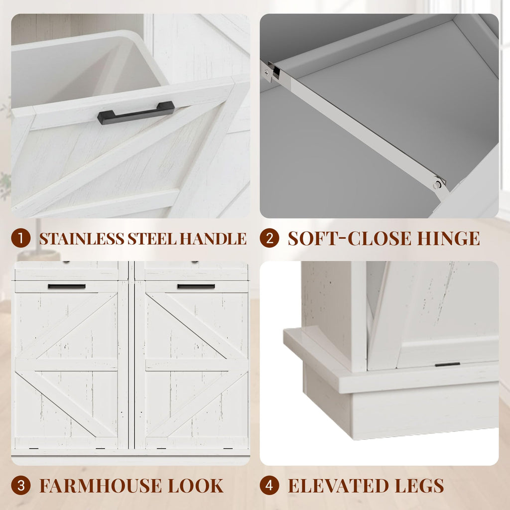 10 Gallon Double Tilt Out Trash Can Cabinet T433