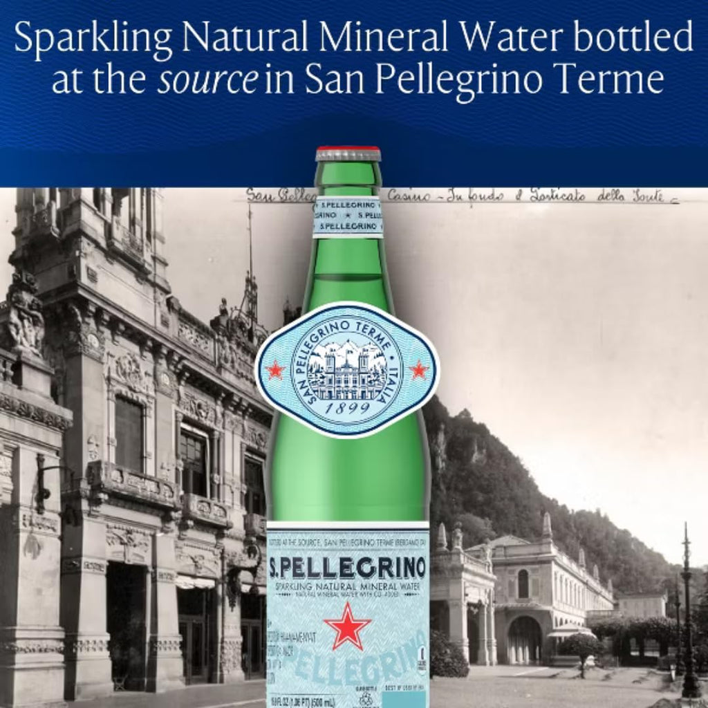 Sparkling Natural Mineral Water 500 mL Glass Bottles 8 Pack D260287
